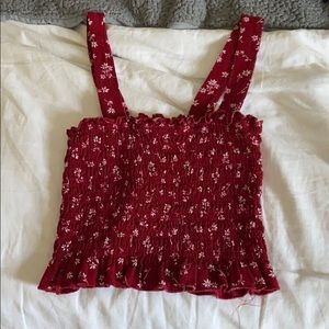 Red floral tube top from L.A hearts size xs